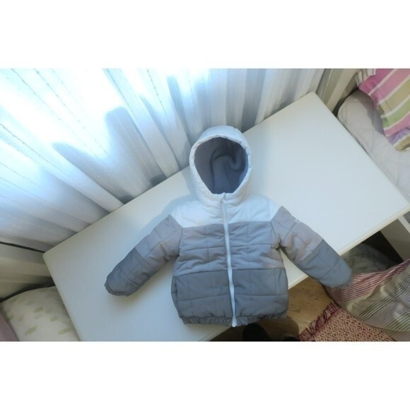 Monnalisa baby puffer jacket coat 12 ms grey sherpa winter designer warm cozy - Picture 13 of 16